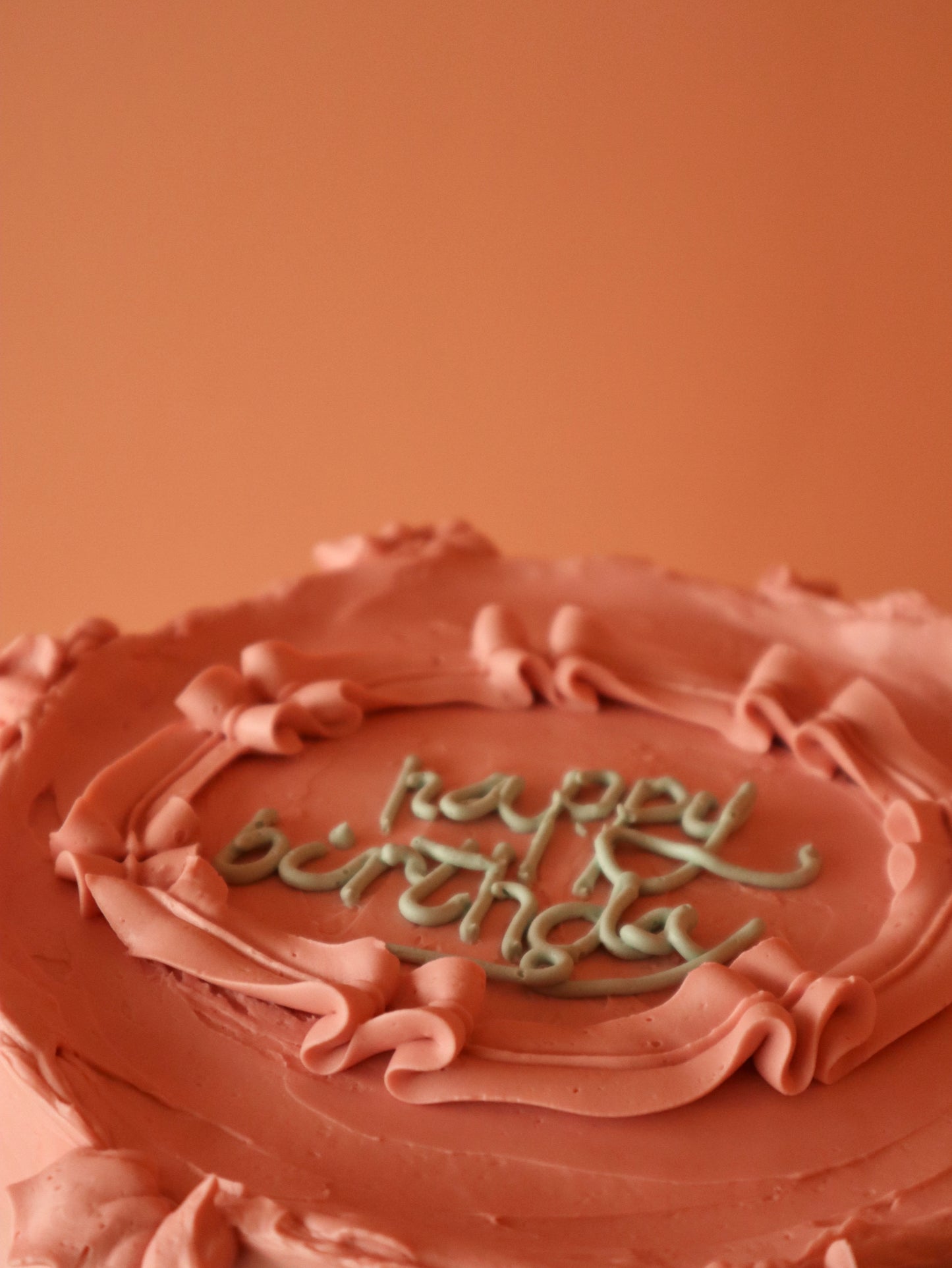 Custom Message Cake with Ruffles