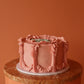 Custom Message Cake with Ruffles