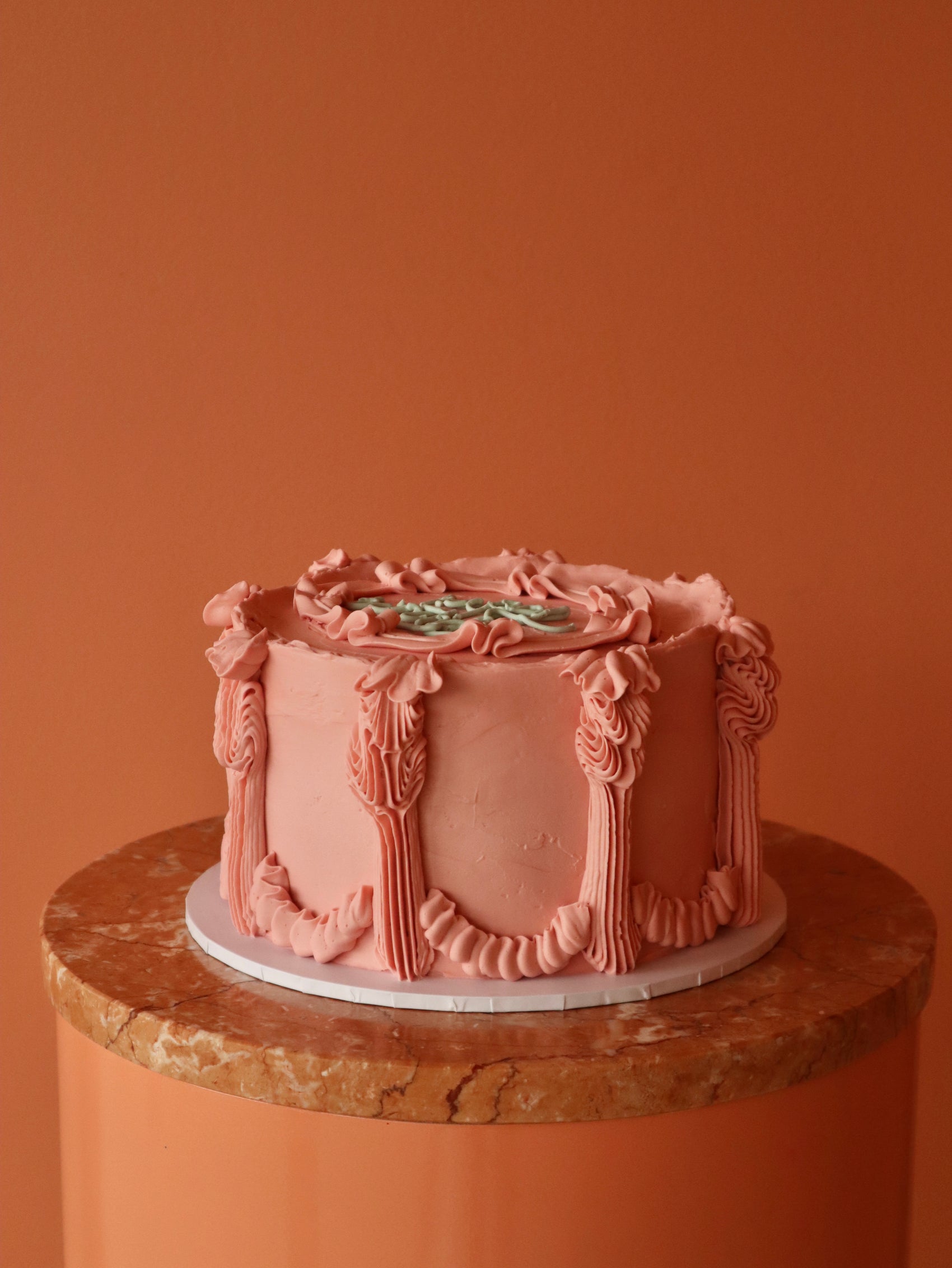 Custom Message Cake with Ruffles