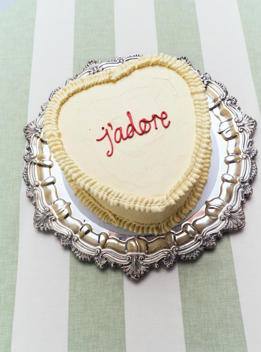 Ruffled Heart Cake